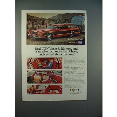 1977 Ford LTD Country Squire Wagon Ad - Holds More