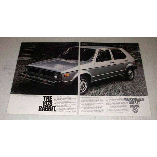 1978 Volkwagen Rabbit Car Ad - Volkswagen Does it Again