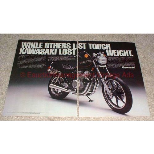 1981 Kawasaki KZ550LTD Motorcycle 2-page Ad, NICE!!