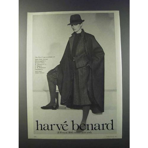 1981 Harve Benard Wool Cape Ad