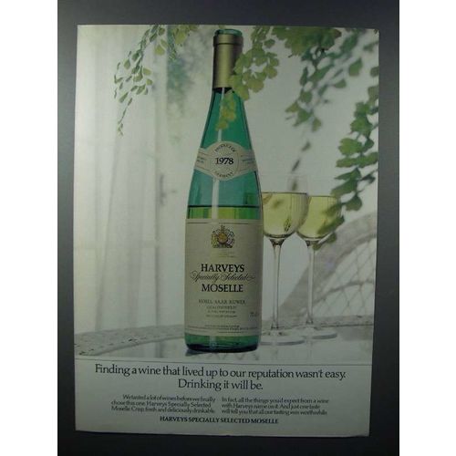 1981 Harvey's Moselle Wine Ad - Our Reputation