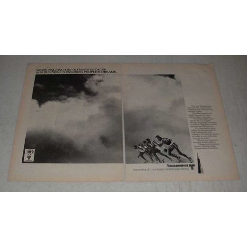 1984 Transamerica Insurance Ad - We're insuring the Olympics