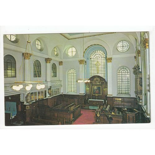 St Margaret Pattens Church Interior Eastcheap London Postcard 465