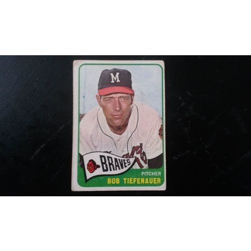 1965 Topps Card # 023 Bob Tiefenauer Good (2) Milwaukee Braves