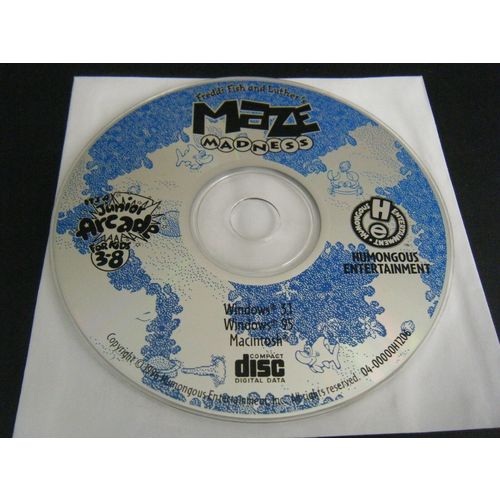 Freddi Fish and Luther's Maze Madness (PC & Mac, 1996) - Disc Only!!!!