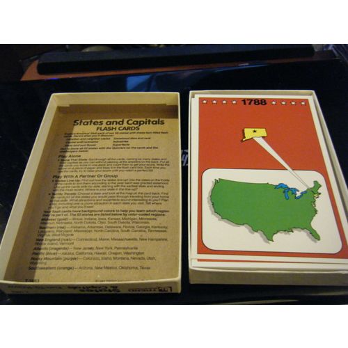 Trend Enterprises, Inc. States & Capitals - 50 Fact Filled Cards