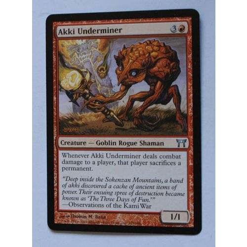Magic the Gathering MTG CCG: Champions of Kamigawa # 155 Akki Underminer (A)