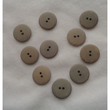ii10 Blue/Gray Washed Round Buttons 23mm 7/8 2 Hole 10 Pieces Sewing Crafting