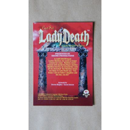 Lady Death All-Chromium Base trading Card # 23 (C) 1994 Chaos Krome comics