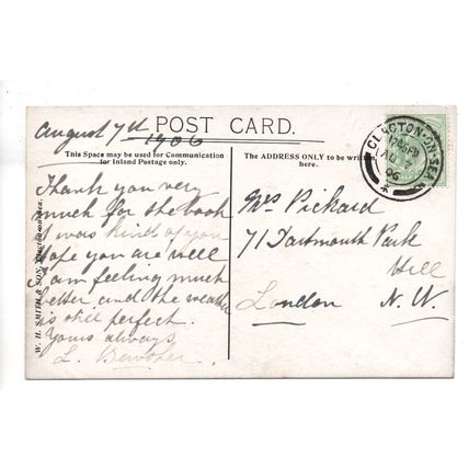 POSTCARD MIDDLESEX CONVALESCENT HOME CLACTON-ON-SEA ESSEX POSTED 1906 (1768)