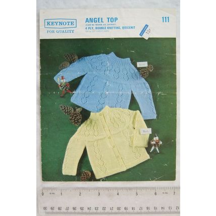 Vintage: Keynote 111 angel tops in 4 ply, DK or QK