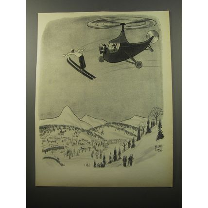1950 Cartoon by Robert Day - Ski Jump - Helicopter Filming
