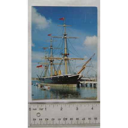 1989 Postcard HMS Warrior, Portsmouth Naval Dockyard