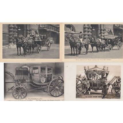 Irish State Coronation Coach 14 Royal Royalty Transport Postcard Bundle
