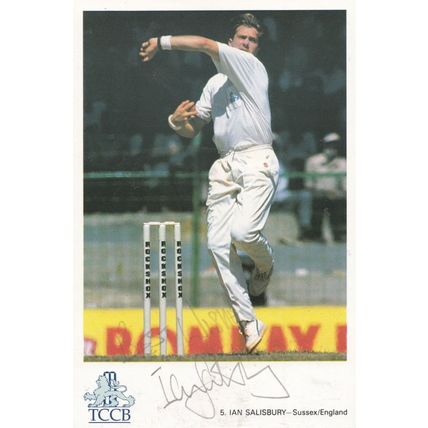 Ian Salisbury Sussex Classic Club Cricket Hand Signed Photo Postcard