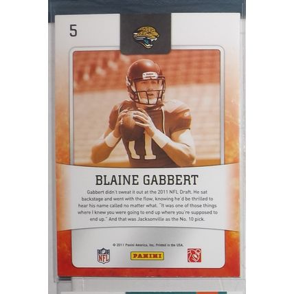 2011 Panini Score BLAINE GABBERT (Jaguars) Hot Rookies Card #5