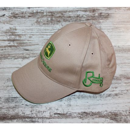 John Deere Hat Gift Tan Cap Green and Yellow John Deere Logo Farmers gifts Truck