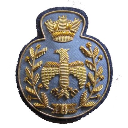 BRUNEI ROYAL AIR FORCE OFFICERS HAT CAP GOLD BULLION BADGE - FREE SHIP IN USA