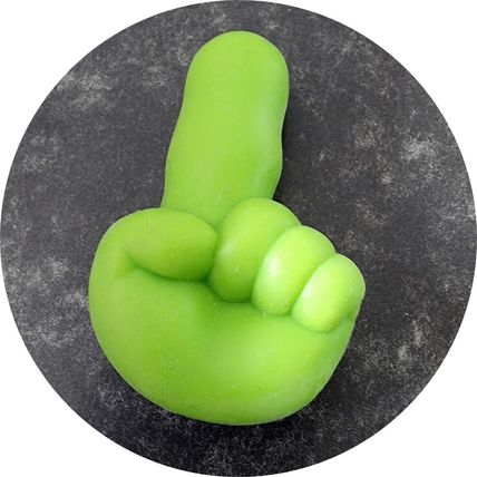 Bright Green Finger Bottle stopper Put your finger in it bottle stopper M4