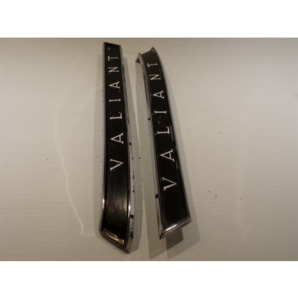 1963 Plymouth Valiant Roof Pillar Emblems OEM 2243294 2243295