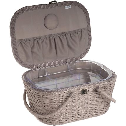 Hobby Gift Sewing Box Wicker Basket - Linen Bee