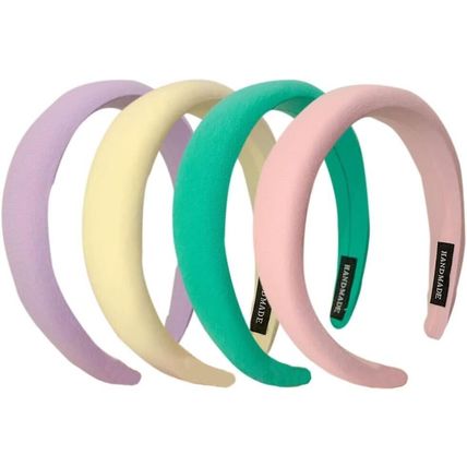 4Pcs Puffy Makeup Headband Thick Hairbands for Women Padded Hair Accessories