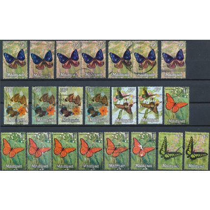 Butterflies - Malaysia 1970 - FH - SG 64/5 & 67/9