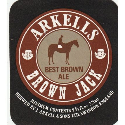 BEER BOTTLE LABEL - ARKELLS BREWERY - BROWN JACK (C)