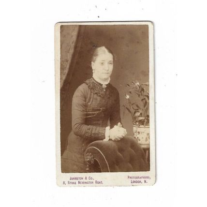 CDV, Elegant Lady, Johnston & Co, Stoke Newington Road, London.