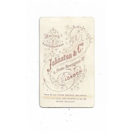 CDV, Elegant Lady, Johnston & Co, Stoke Newington Road, London.