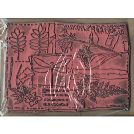 Stamps Happen. Floral Collage Wood Mounted Rubber Stamp. App 14x10cm. Cardmaking