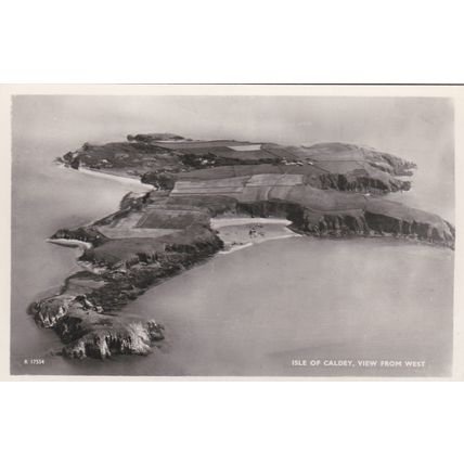 B9501 ISLE OF CALDEY. AERIAL VIEW . RP POSTCARD