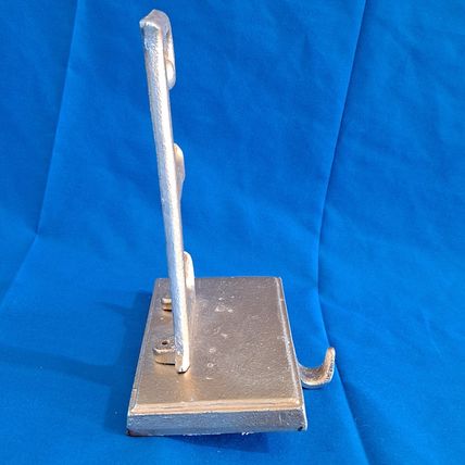 LARGE 8" tall Gold Colored Metal LETTER E Christmas STOCKING HANGER Holder Hook