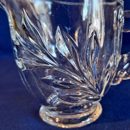 Vintage Lot 2 Indiana Glass WILLOW CLEAR 1008 CREAMERS 3 3/8" Leaf 6oz Milk