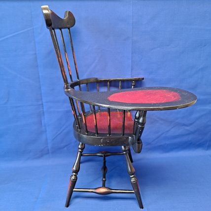 Windsor COLONIAL Wood Spindle Back School 16" DOLL DESK CHAIR Wooden