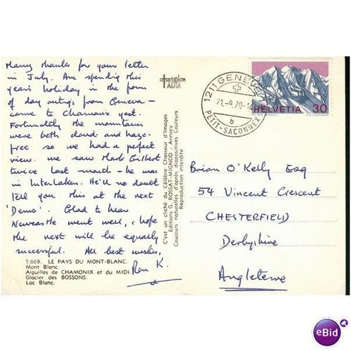 Swiss Postcard 1970 - Chamonix - Le Pays Du Mont-Blanc