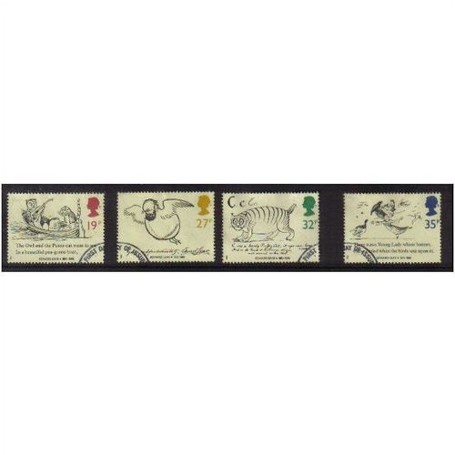 GB 1988 EDWARD LEAR SET F/U SG1405-1408