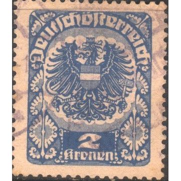 Austria 1920 - SG405 - 2k blue - Republican Arms - used
