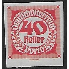 Po Mi 99 (**): 40 h. red Postage Due Stamp: Numeral.
