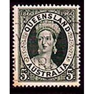 Australia 1960 Queen Victoria QLD 5d Used Stamp