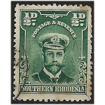 Southern Rhodesia 1924 SG1 1/2d Blue-Green Fine Used . ..