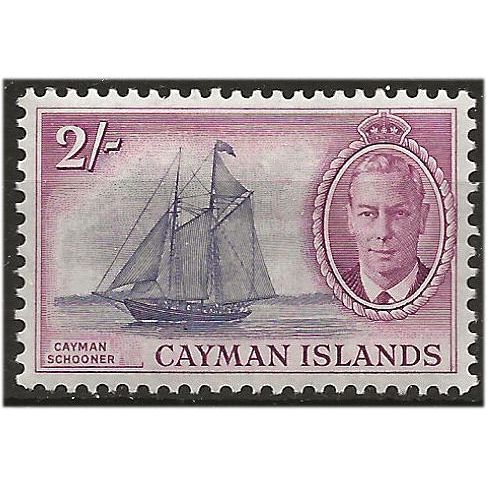 Cayman Islands 1950 SG145 2/- Violet & Reddish-Purple Mounted Mint .. ..