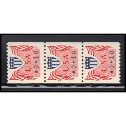 CVP31 10c Shield Fine MNH Dry Gum Strip of 3 PA5157