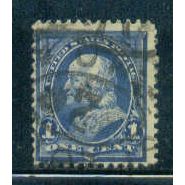 Used 264 1c Benjamin Franklin Barely Clears M02834