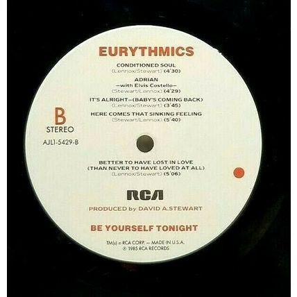 Eurythmics - Be Yourself Tonight LP Vinyl Record 1985 (P6)