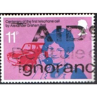 1976 Telephone Centenary. 11p Value. District Nurse. Very Fine Used