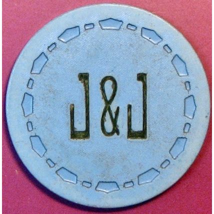 J&J Club. Vintage Casino Chip. Santa Cruz, CA. 1969. Q36.