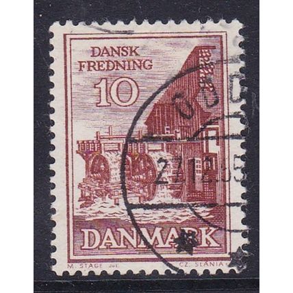 DENMARK 1962 DANSK FREDNING 10ore WATERMILL USED SG446