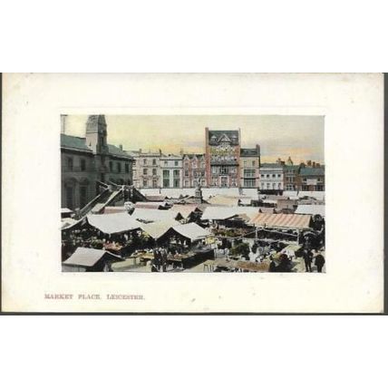 Leicester - Market Place - 'Albion' postcard c.1905-10