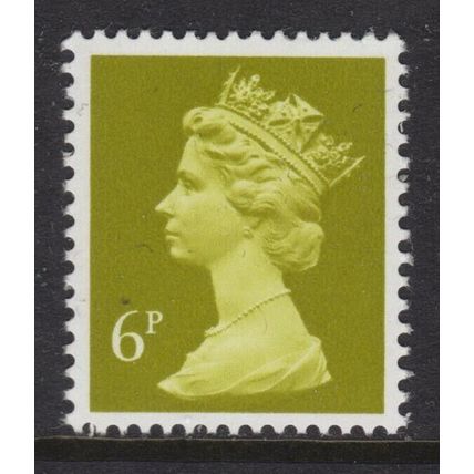 X936 U147 6p Yellow-olive PCP Unmounted Mint GB Machin.